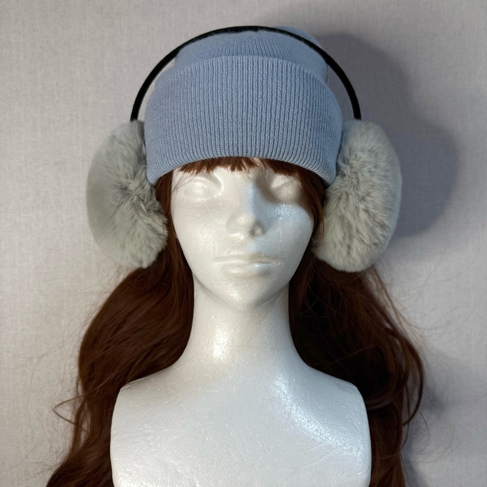 Urban Outfitters Cozy Blue Knit Foldover Beanie